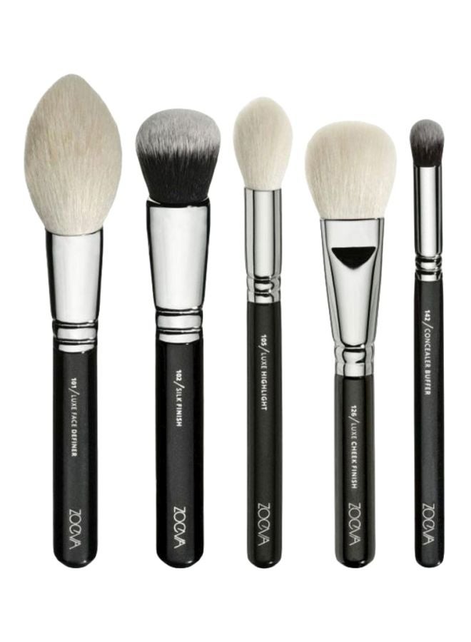 Zoeva 15-Piece Eyes Makeup Brush Set Black/Silver/White  - Image 2