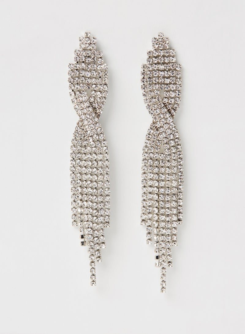 Reserved Rhinestone Dangle Earrings - Image 1