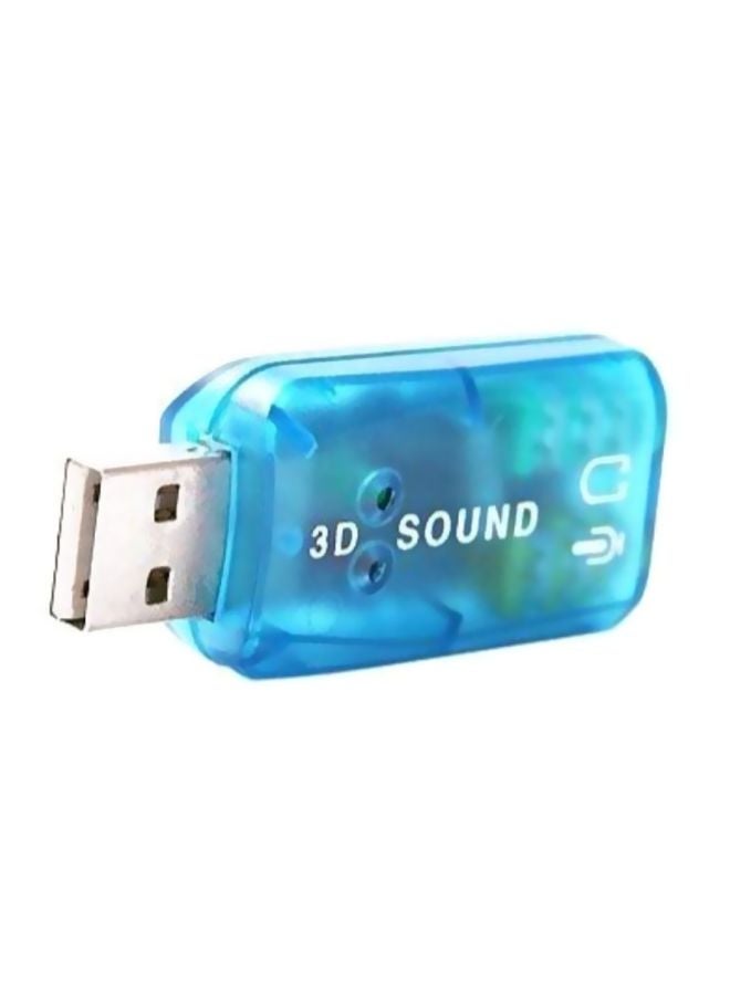 أليش مقبس 5.1 USB إلى 3.5 مم لسماعة الرأس والميكروفون أزرق  - Image 5
