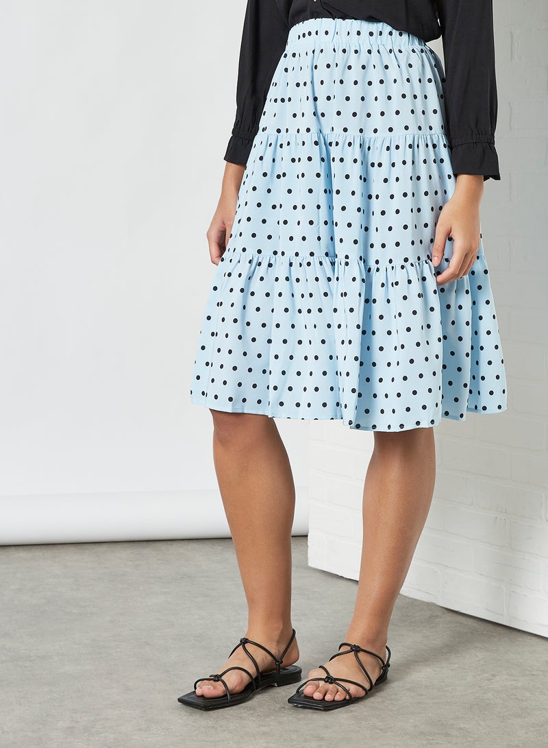 Aila Stylish Casual Skirt Blue/Black  - Image 1