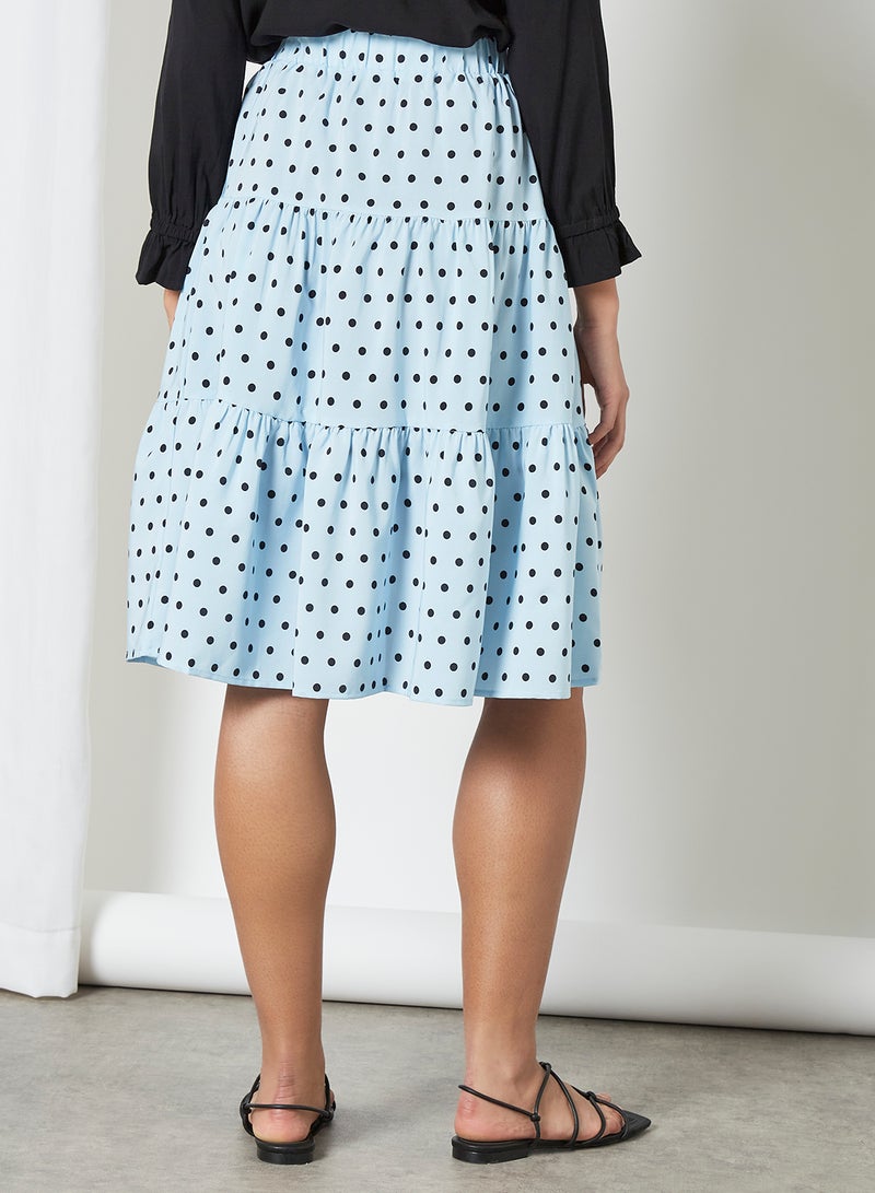 Aila Stylish Casual Skirt Blue/Black  - Image 2