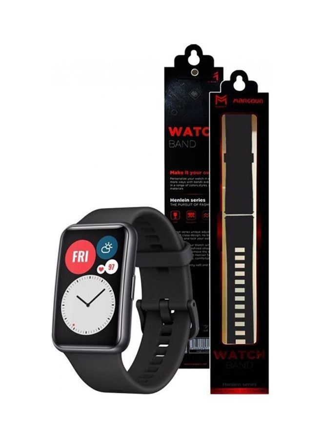 مارجون سوار بديل لساعة هواوي فيت أسود - Image 4