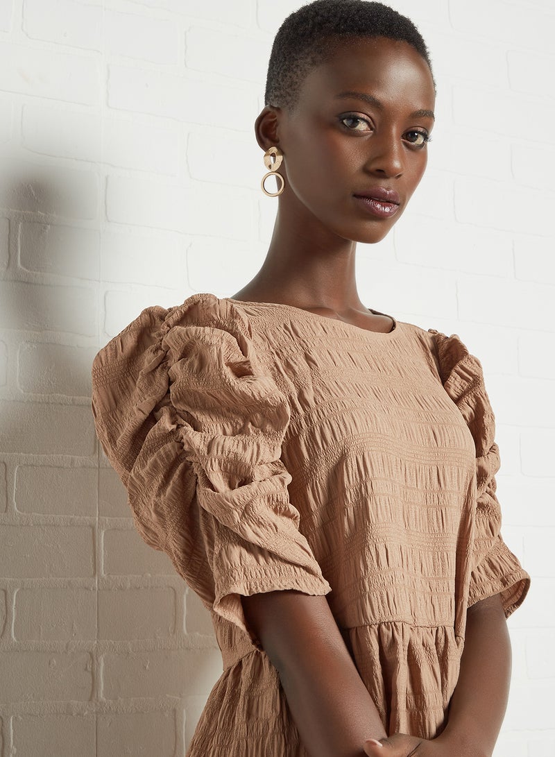 NOISY MAY - Puff Sleeve Dress Portabella - Image 1