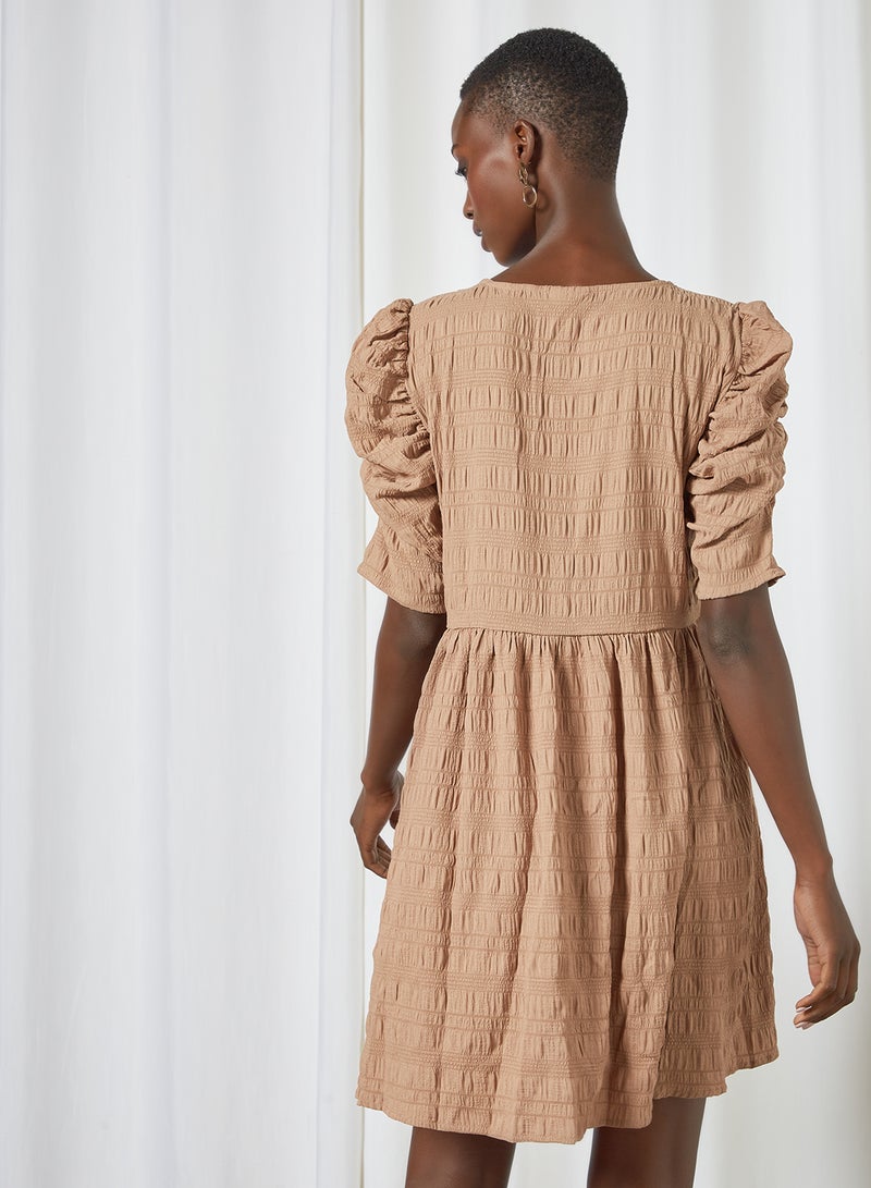 NOISY MAY - Puff Sleeve Dress Portabella - Image 1