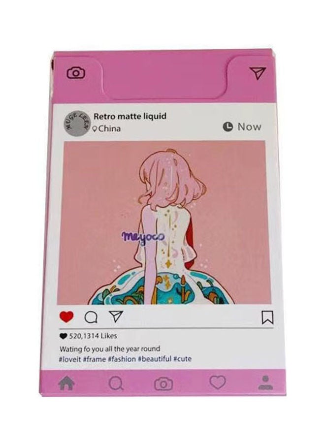 فليلي مجموعة ملمع شفاه سائل غير لامع من 5 قطع وردي - Image 2