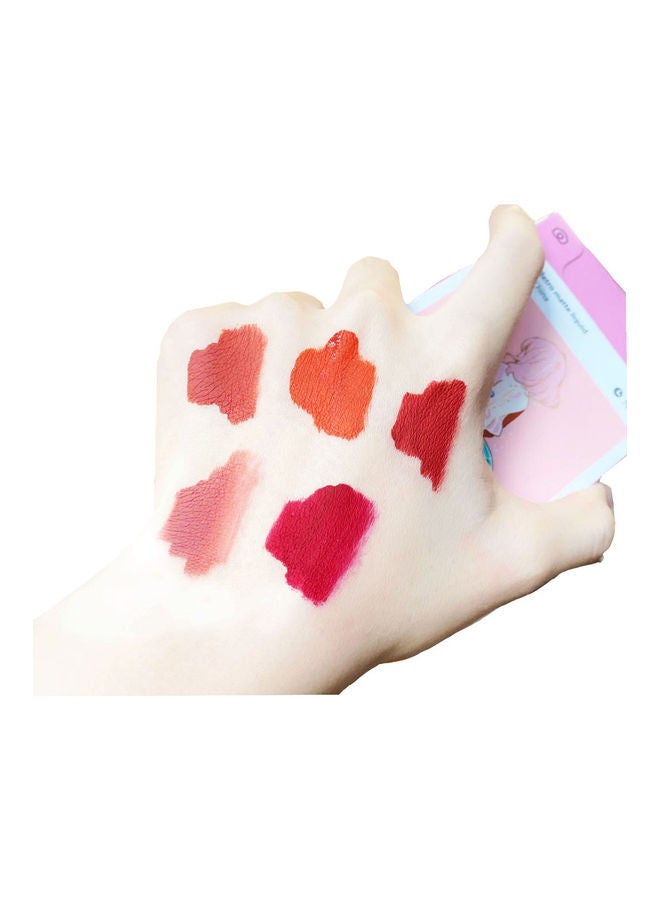 فليلي مجموعة ملمع شفاه سائل غير لامع من 5 قطع وردي - Image 4