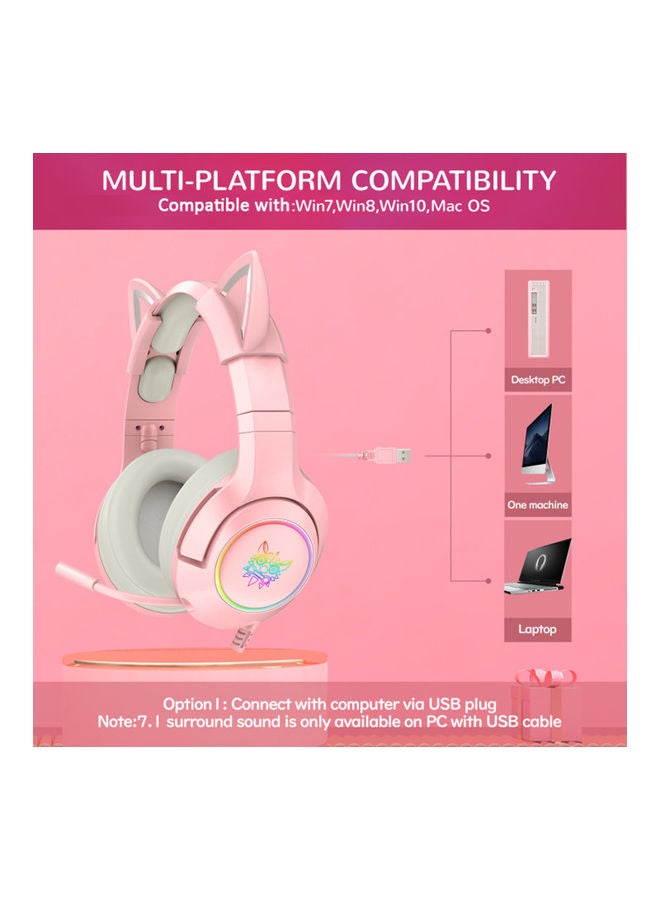 onikuma - Wired Gaming Headset with Microphone and RGB LED Light - Image 1