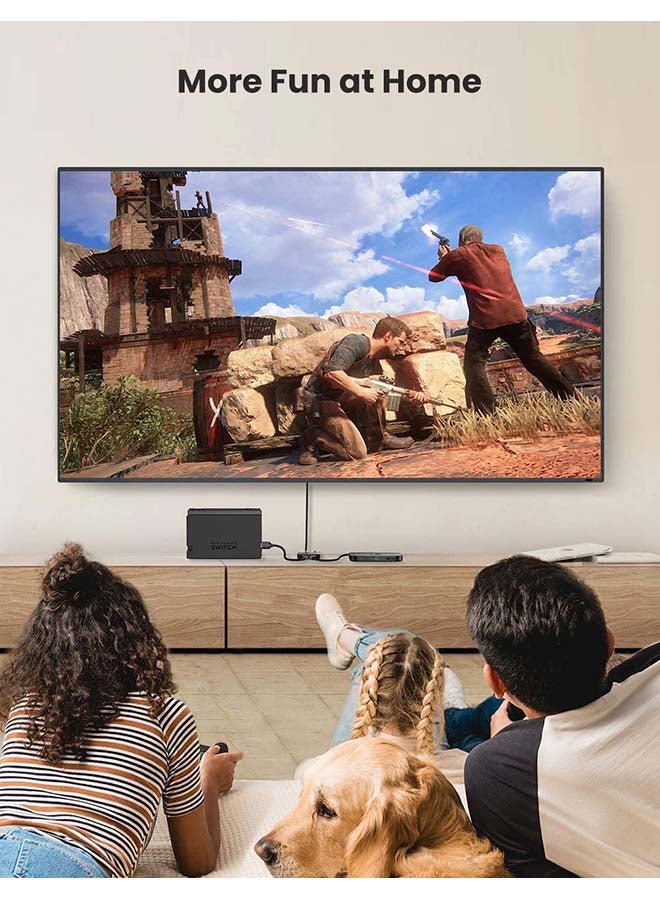 يو جرين - محول HDMI خارجي 2 في 1 يدعم دقة 4K عند 60 هرتز وتقنية HDR و3D وHDCP لأجهزة تي في بوكس وبلايستيشن 4 وإكس بوكس واللابتوب وجهاز البروجيكتور HDTV لجهاز الكمبيوتر وأجهزة العرض وما إلى ذلك أسود - Image 1