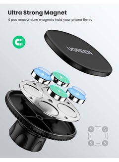 Ugreen Magnetic Phone Holder Car Mobile Stand  for iPhone Car Dashboard  Mount  for 14 Pro/14 Pro Max/13/13 mini/12/11 Pro, iPhone Xs XR X SE 8 7 Plus 6S Samsung Galaxy S23 ultra S22 S21 S20 Plus Note 10 9 black  - Image 2