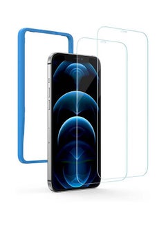 iPhone 12 Pro Max Screen Protector 2 Pack Tempered Glass Screen Protector Anti-Scratch with Alignment Frame Bubble Free Scratch Resistant  6.7 Inch clear