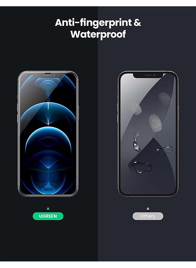 Ugreen - iPhone 12 Pro Max Screen Protector 2 Pack Tempered Glass Screen Protector Anti-Scratch with Alignment Frame Bubble Free Scratch Resistant  6.7 Inch clear - Image 1