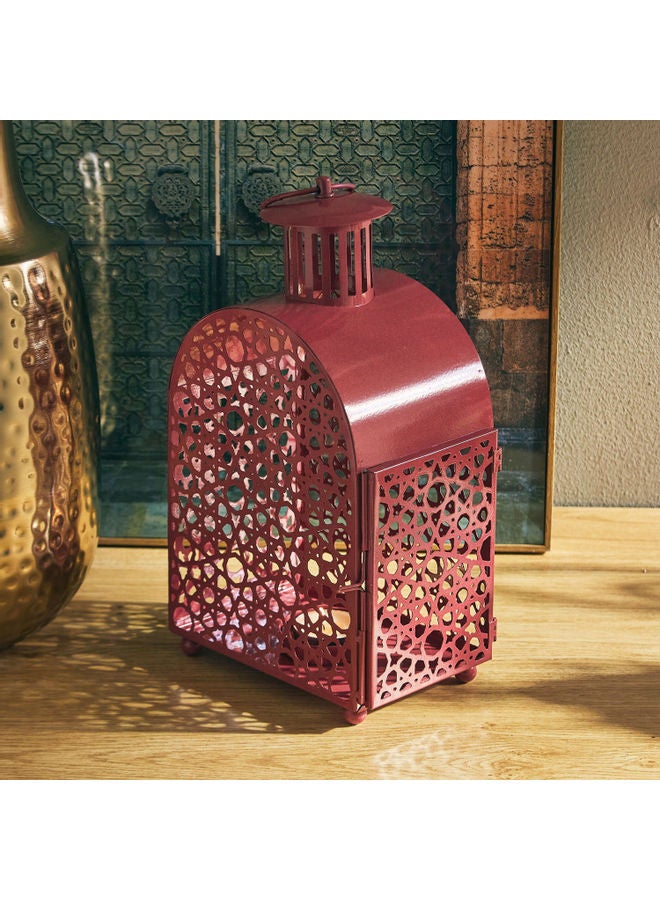 Home Box Noah Metal Fiona Jaali Lantern Pink - Image 1