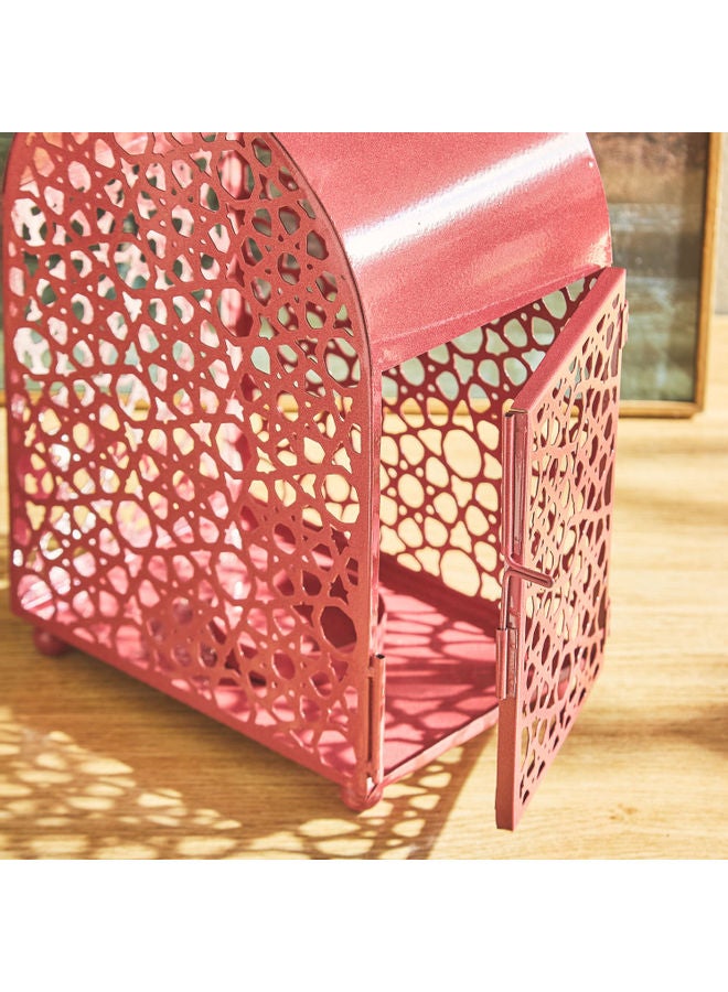 Home Box Noah Metal Fiona Jaali Lantern Pink - Image 3