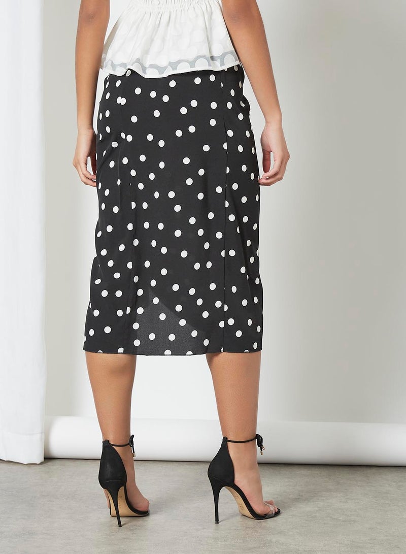 Aila Stylish Casual Skirt Black/White  - Image 2