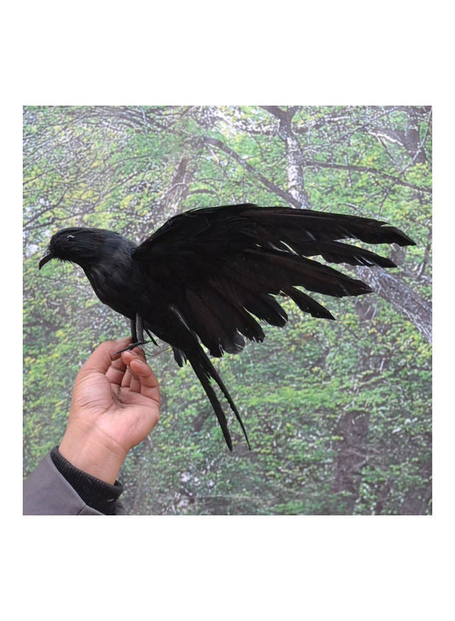 Generic - Simulation Artificial Feathered Crow Bird Ornament - Image 1