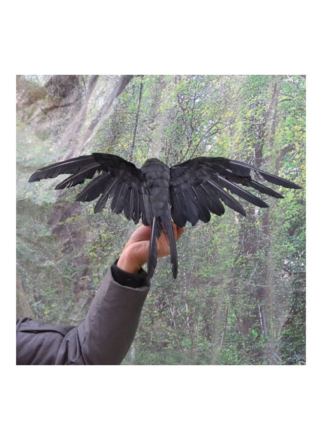 Generic - Simulation Artificial Feathered Crow Bird Ornament - Image 1