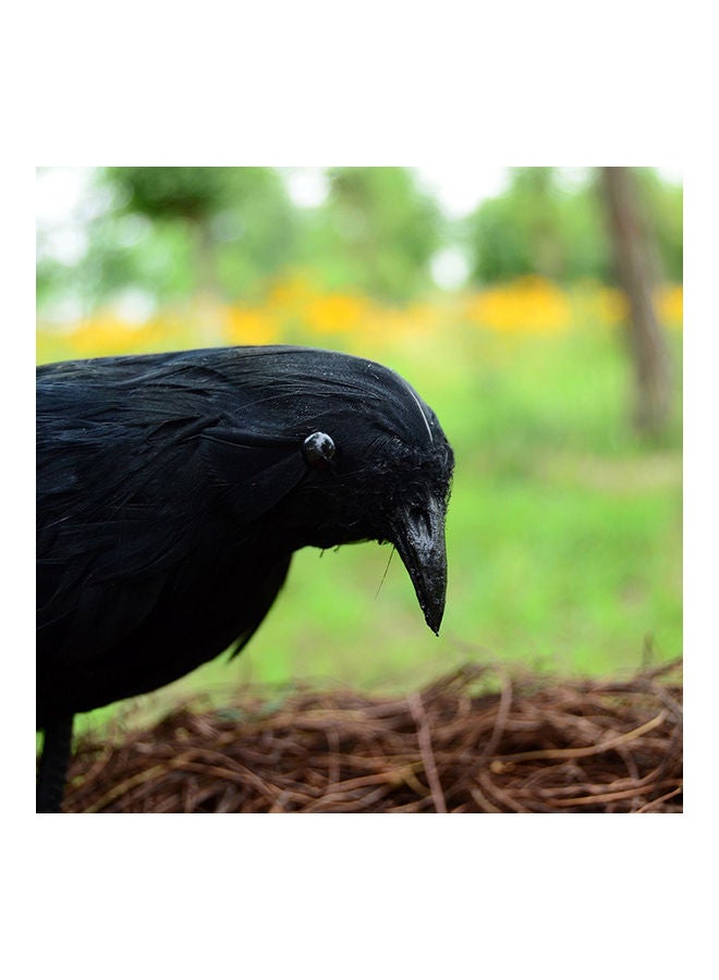 Generic - Simulation Artificial Feathered Crow Bird Ornament - Image 1