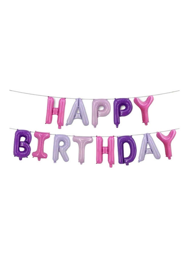 بالونات من رقائق الألومنيوم بطبعة عبارة Happy Birthday"