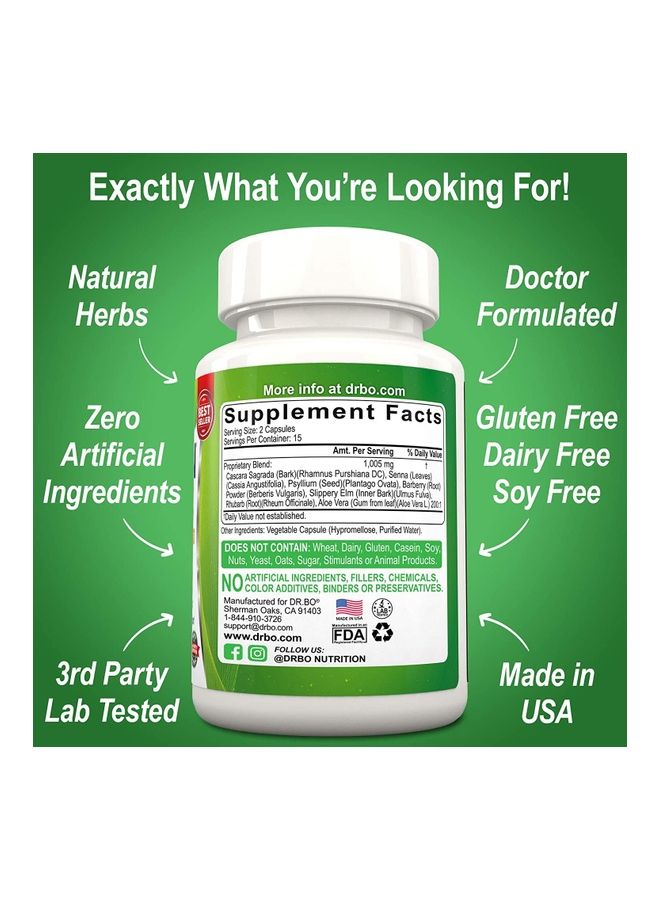 دكتور بو مكمل غذائي عضوي كولون ماجيك 30 كبسولة نباتية - Image 3