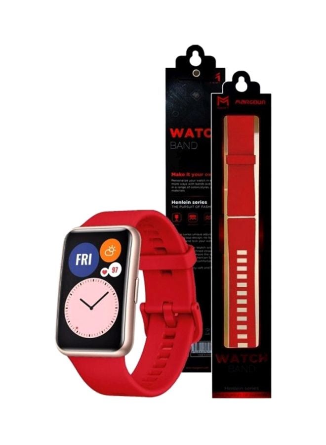 مارجون سوار بديل لساعة هواوي فيت أحمر - Image 4