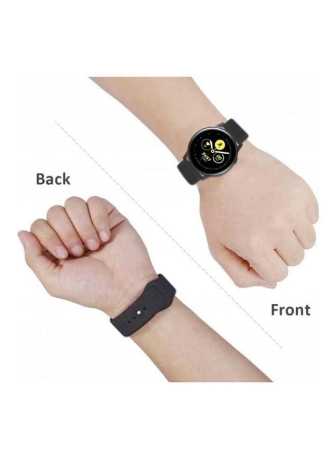 مارجون سوار بديل من السيليكون لساعة سامسونج جالاكسي أكتيف/أكتيف 2 مقاس 40/44 مم أسود - Image 5