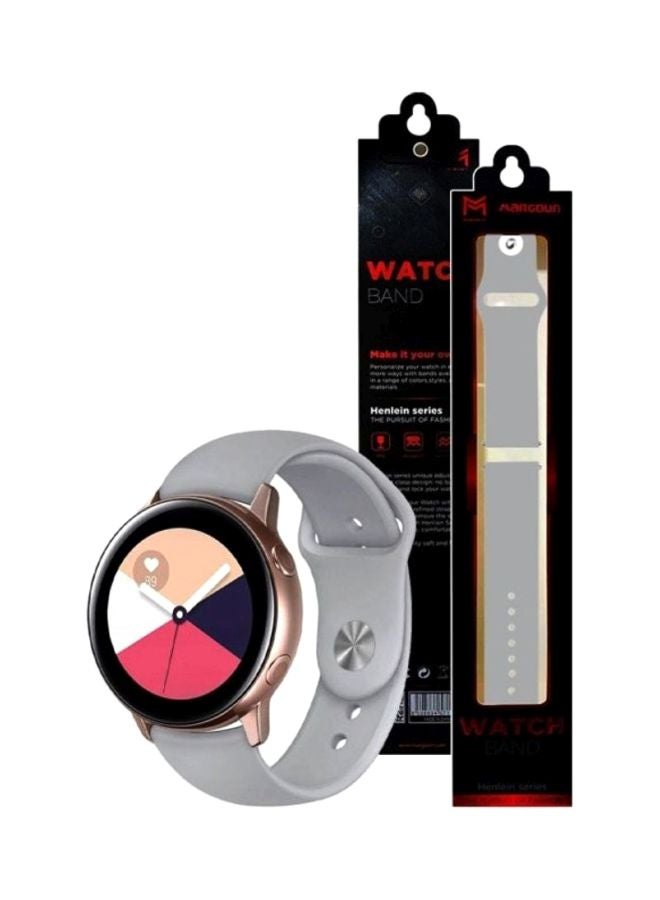 MARGOUN Silicone Replacement Band For Samsung Galaxy Active Watch Series 40/44mm Grey - Image 5