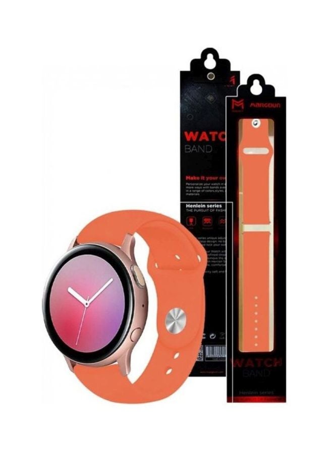 مارجون سوار سيليكون بديل لسلسلة ساعات سامسونج جالاكسي أكتيف - مقاس 40/44 مم برتقالي - Image 1