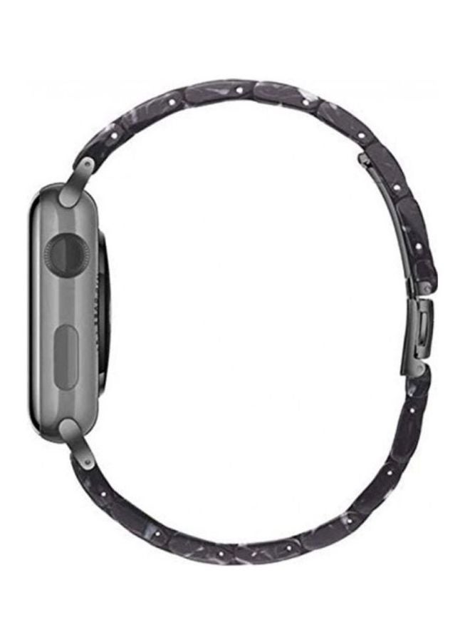 MARGOUN - Marble Resin Bracelet Band For Apple Watch SE Series 42/44mm Black/White - Image 1