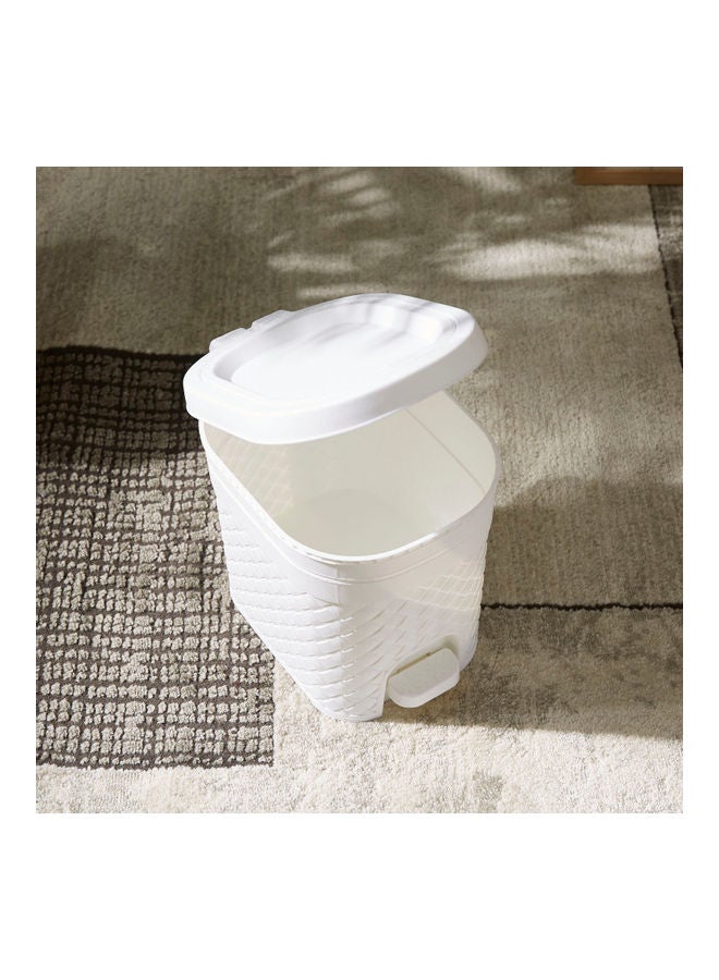 Home Box - High Quality Sturdy And Durable Environmentally Friendly Long Lasting Tidy Pedal Dustbin With Lid White 20 x 17cm - Image 1