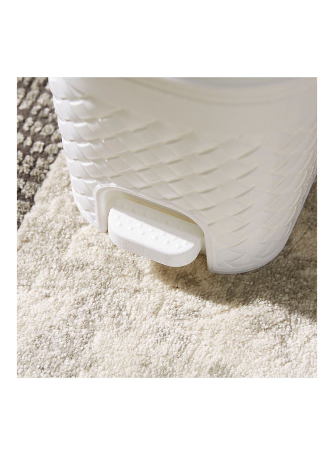 Home Box - High Quality Sturdy And Durable Environmentally Friendly Long Lasting Tidy Pedal Dustbin With Lid White 20 x 17cm - Image 1