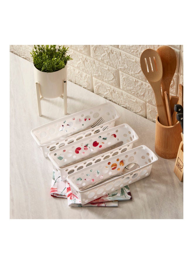 Home Box 3-Piece Spectra Mini Marina Tray Set White  - Image 3