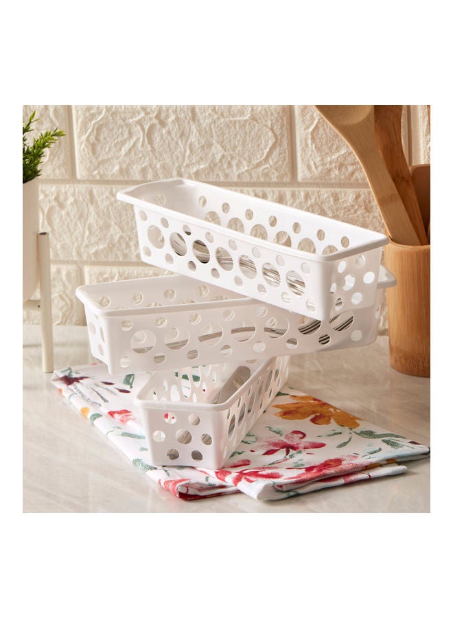 Home Box 3-Piece Spectra Mini Marina Tray Set White  - Image 2