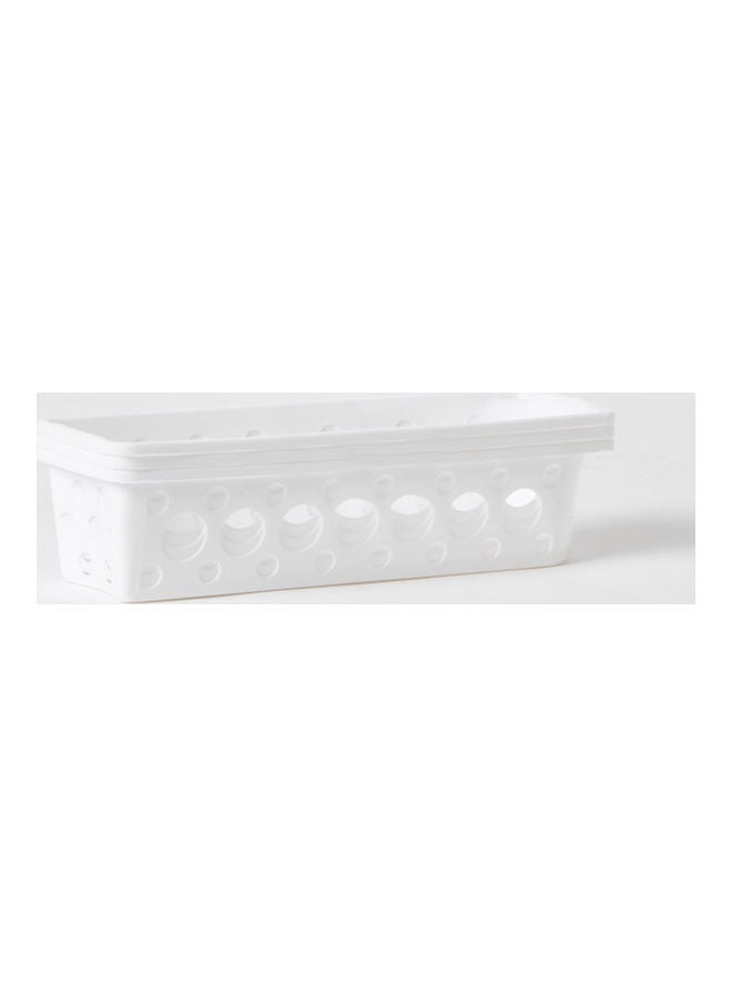 Home Box 3-Piece Spectra Mini Marina Tray Set White  - Image 1