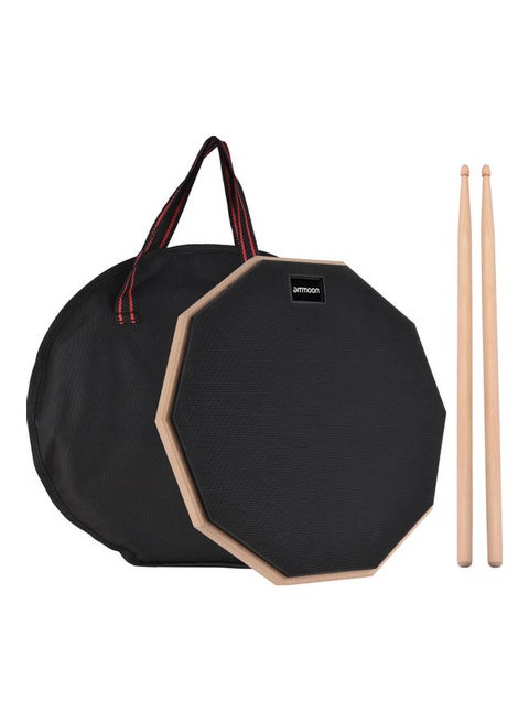 Drum Practice Pad With Sticks And Carry Bag