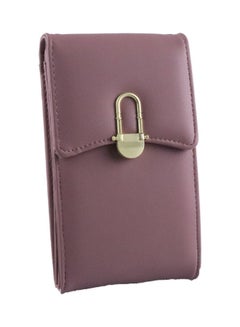 Solid Pattern Phone Case Crossbody Bag Purple