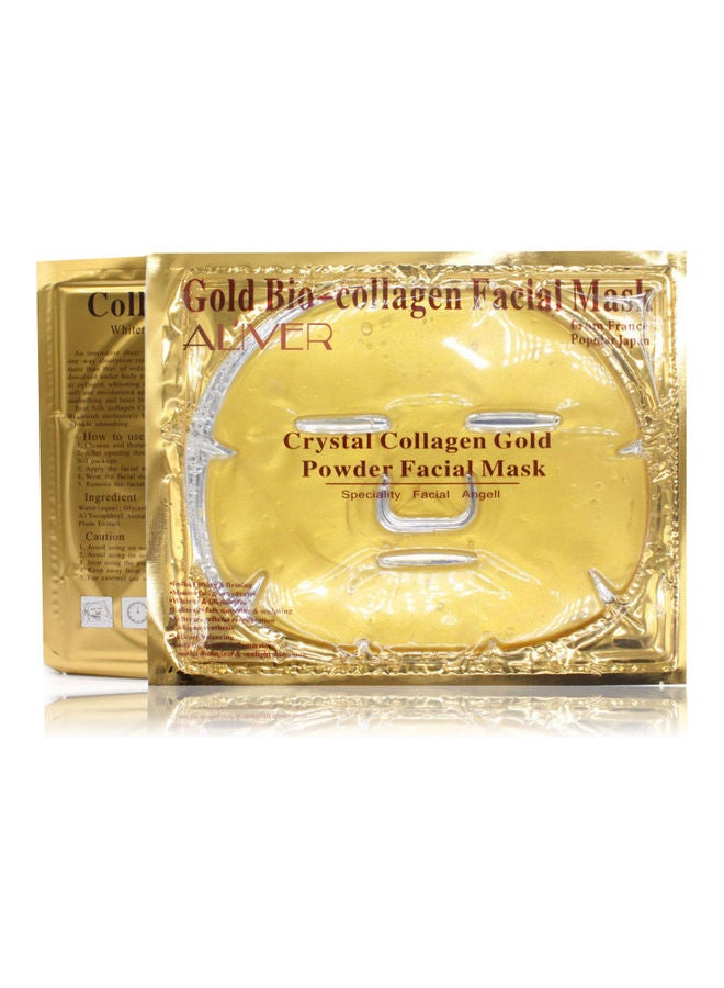 ALIVER 5-Piece Collagen Facial Mask Gold 25.0x15x2cm - Image 1