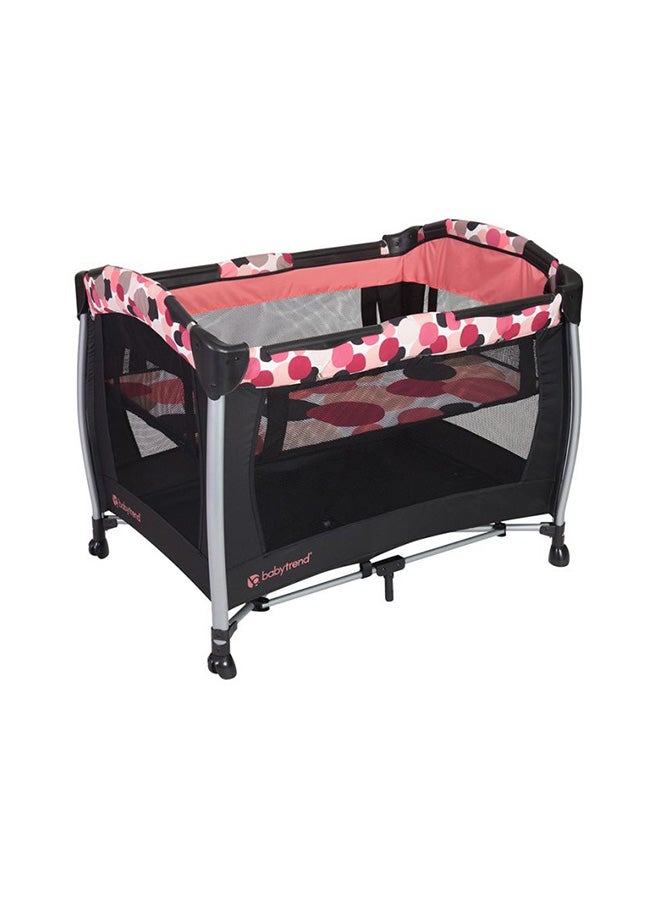 babytrend Resort Elite Nursery Center Cradle - Black/Pink/White  - Image 2