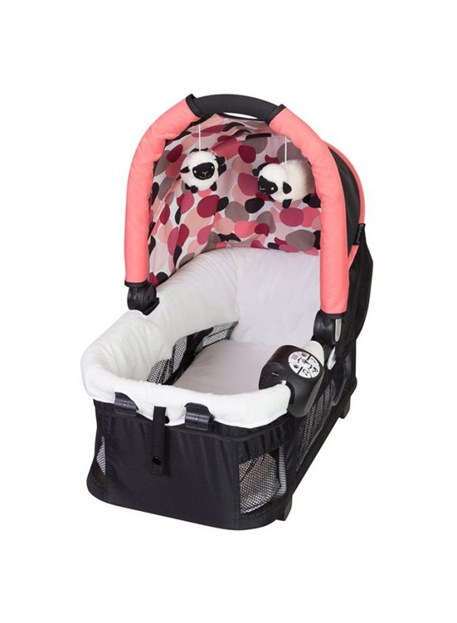 babytrend Resort Elite Nursery Center Cradle - Black/Pink/White  - Image 4