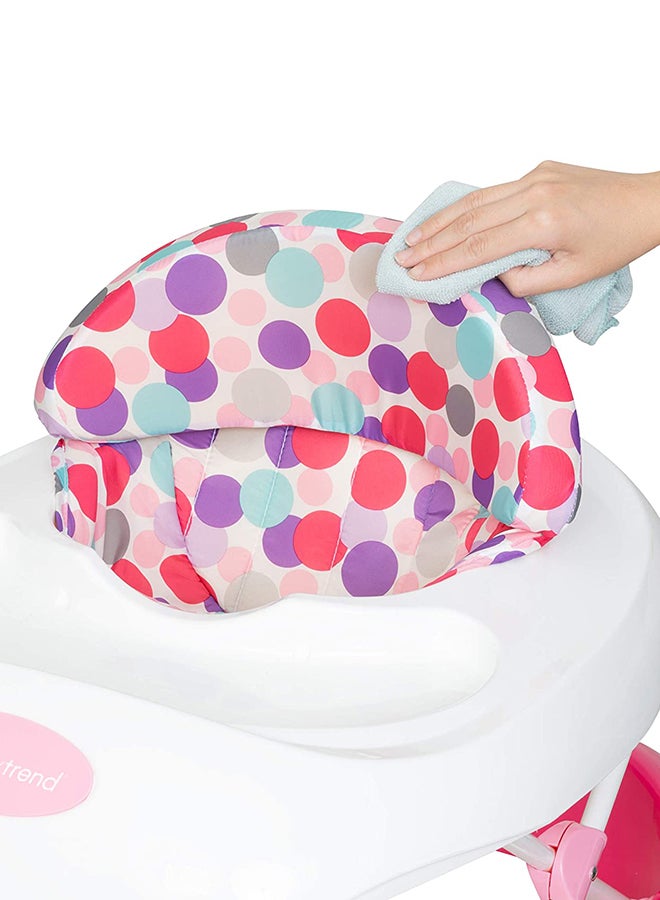 babytrend Orby Activity Baby Walker With High Back Padded Seat - Pink/White, WK38D34A  - Image 5