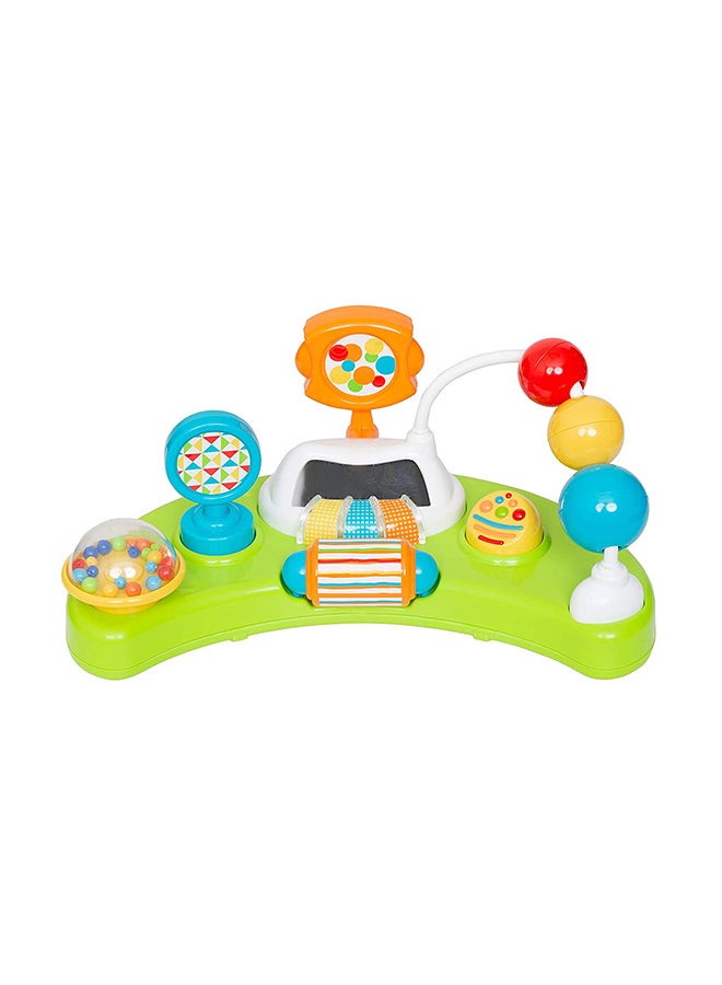 babytrend Orby Activity Foldable And Comfortable Baby Walker With Removable Activity Toys Tray And Padded Seat - Blue/White  - Image 2
