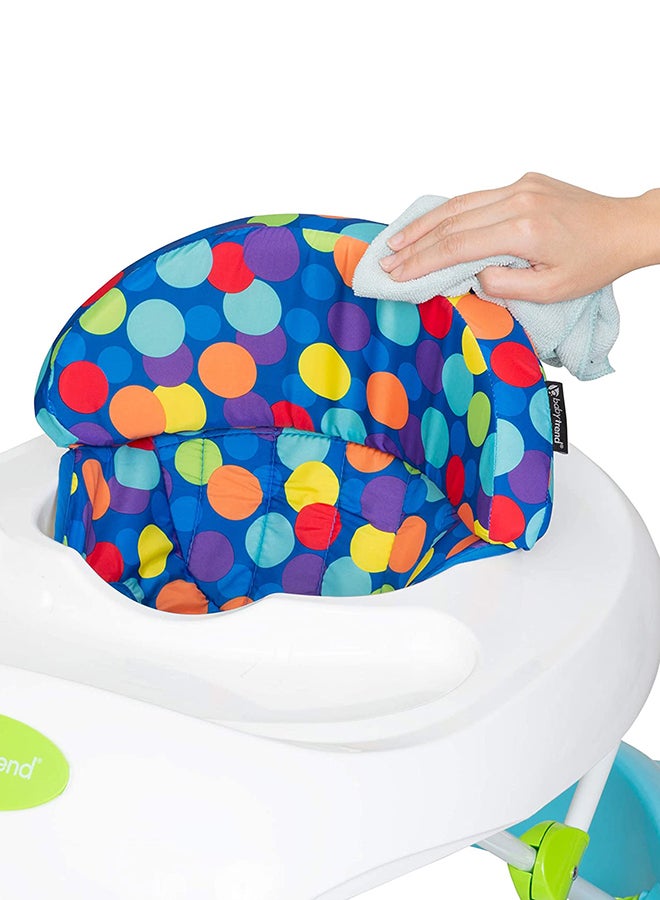 babytrend Orby Activity Foldable And Comfortable Baby Walker With Removable Activity Toys Tray And Padded Seat - Blue/White  - Image 4