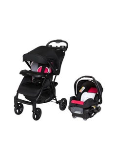 babytrend Ride N' Roll Travel System - Electric Pink  - Image 1