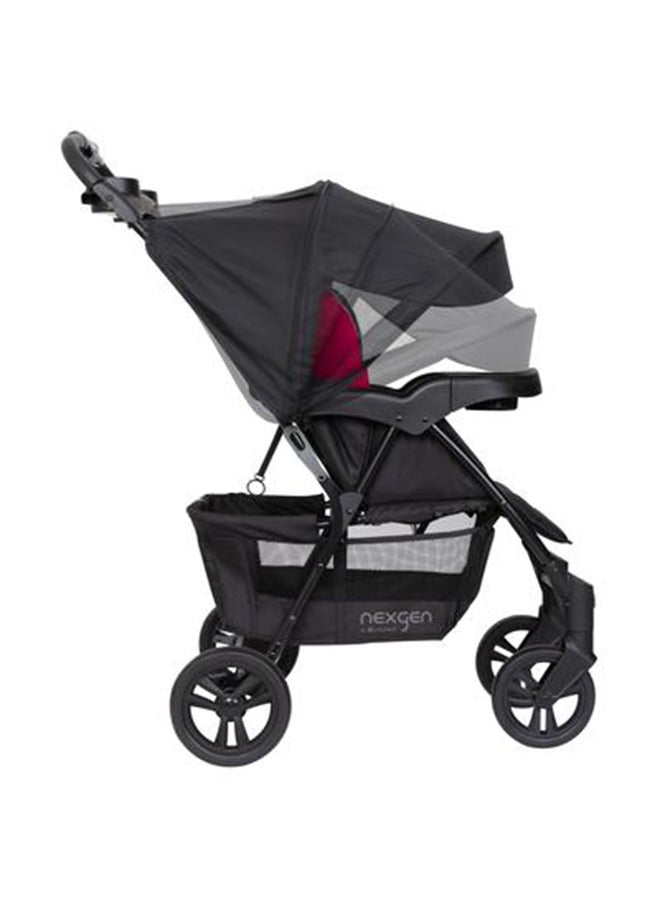 babytrend Ride N' Roll Travel System - Electric Pink  - Image 3