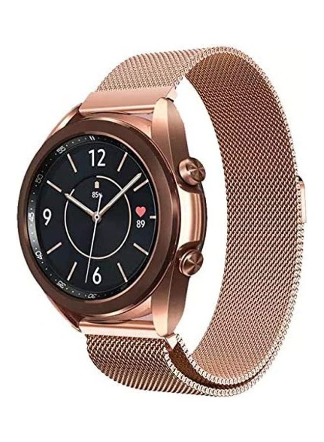 ICS Replacement Band For Milanese Strap For Samsung Galaxy Watch 3 / 22mm Rose Gold