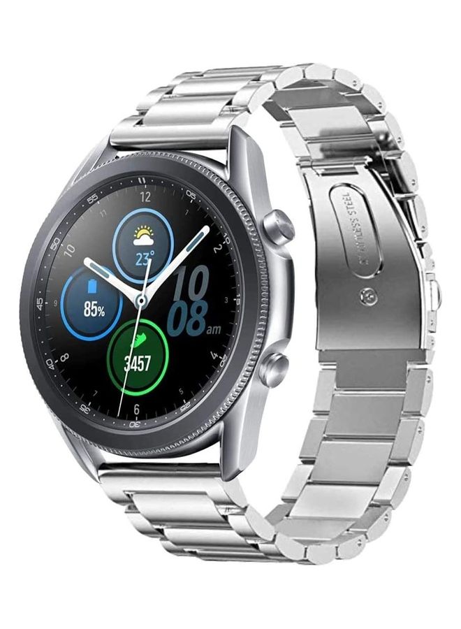 ICS Replacement Band For  Samsung Galaxy Watch 3 Band ( 22 mm ) 45mm Silver - Image 1