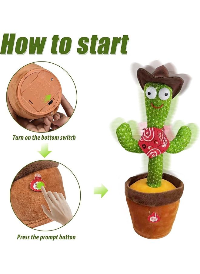 XiuWoo Dancing Cactus Plush Stuffed Toy with Music - Image 2
