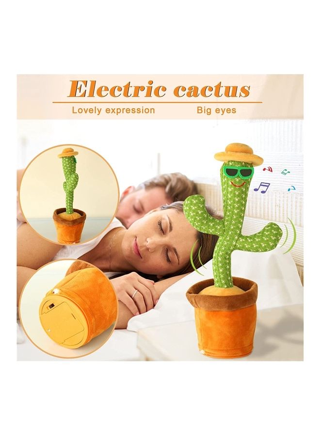 XiuWoo High Quality Beautiful Dancing Cactus Plush Stuffed Toy With Music And Lovely Expression  - Image 3