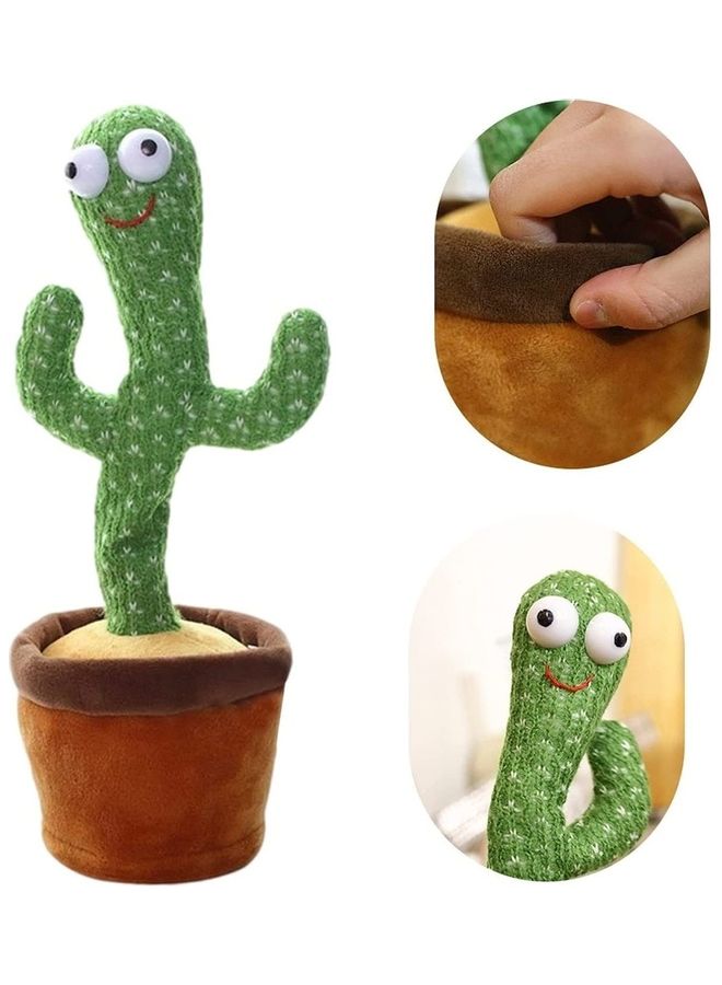 XiuWoo High Quality Beautiful Dancing Cactus Plush Stuffed Toy With Music And Lovely Expression  - Image 1