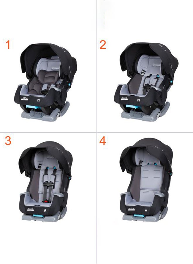 babytrend 4-In-1 Cover Me Convertible Car Seat - Black/Grey  - Image 3