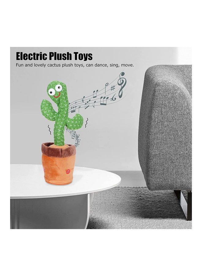 XiuWoo Cute And Big Beautiful Eyes Dancing Cactus Plush Stuffed Toy With Music  - Image 2